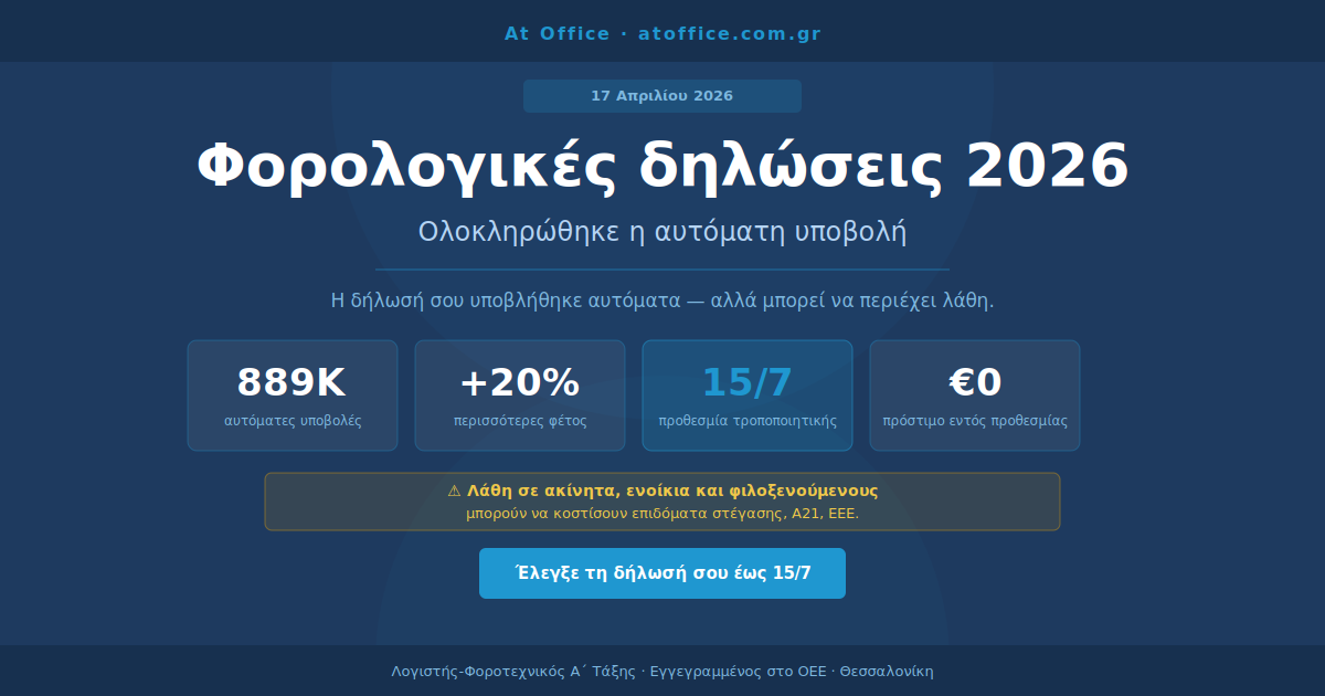 Φορολογικές δηλώσεις 2026